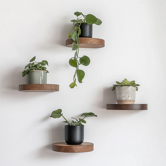 Hanah Home Raf282 Estantería de Pared de Madera Decorativa (4 Piezas) Hanah Home Raf282 Estantería de Pared de Madera Decorativa (4 Piezas)